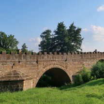 Bridge Sousoší Sv. Jana Nepomuckého - John of Nepomuk was a catholic saint in Bohemia between 1345 and 1390